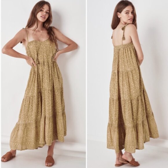 Spell Dresses & Skirts - Spell & The Gypsy Wild Thing Maxi Dress Spaghetti Strap Boho Tiered Size Medium